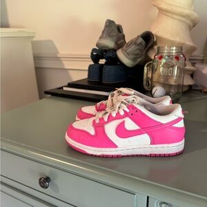 Nike Kids Pink and White Sneakers